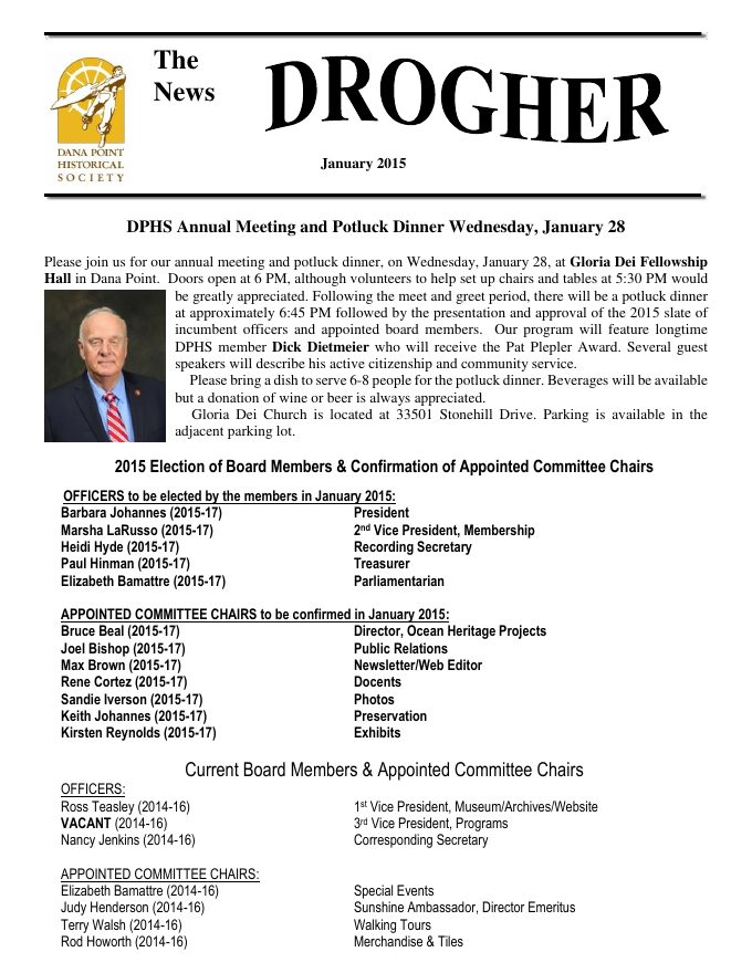 Cover of Drogher: January 2015