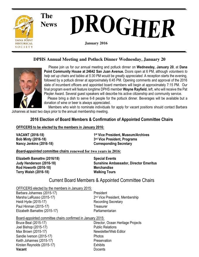 Cover of Drogher: January 2016