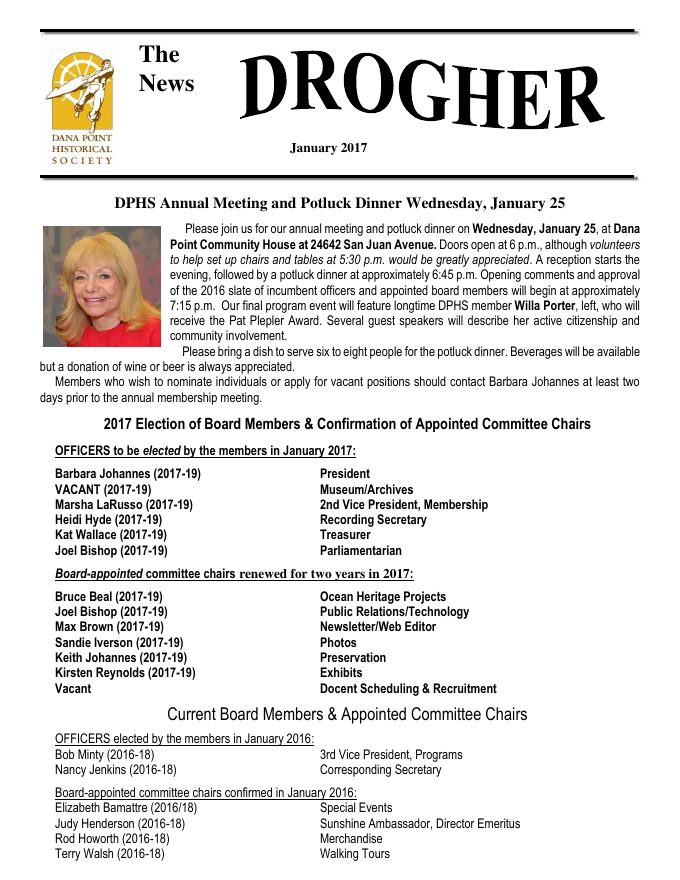 Cover of Drogher: January 2017