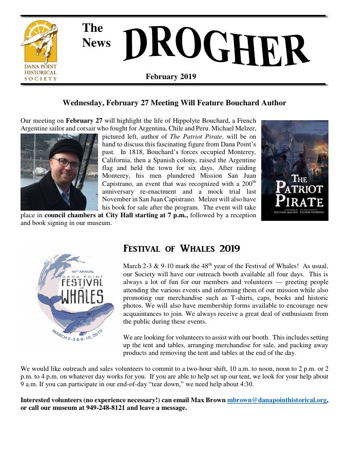 Cover of Drogher: February 2019