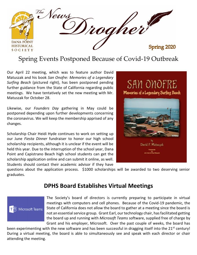 Cover of Drogher: Spring 2020
